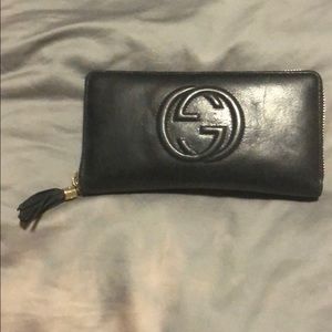 Gucci Black Leather Soho wallet